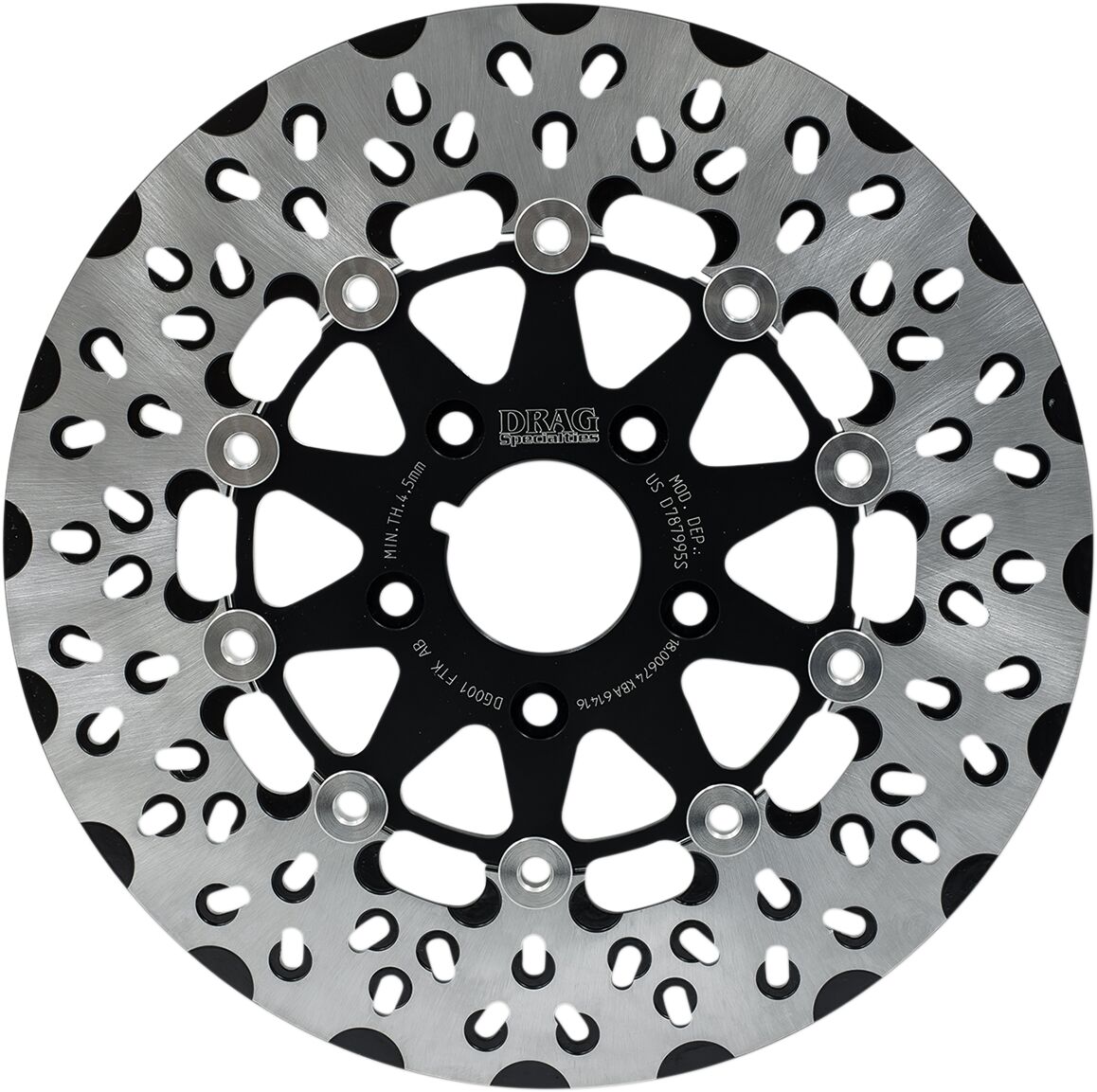 Drag Specialties Brake Rotor Diskle Bk BRAKE ROTORS - STREET Drag Specialties