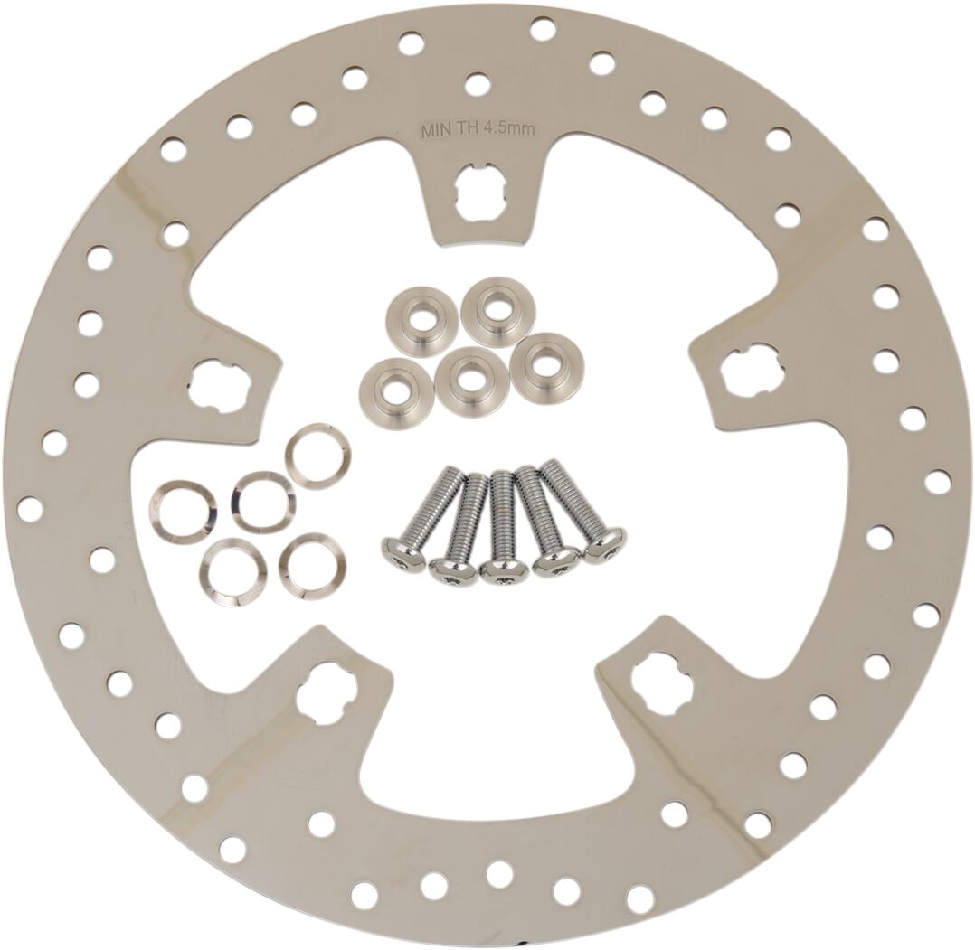 Drag Specialties Brake Rotor 11.5" Polished Brake Rotors Drag Specialties