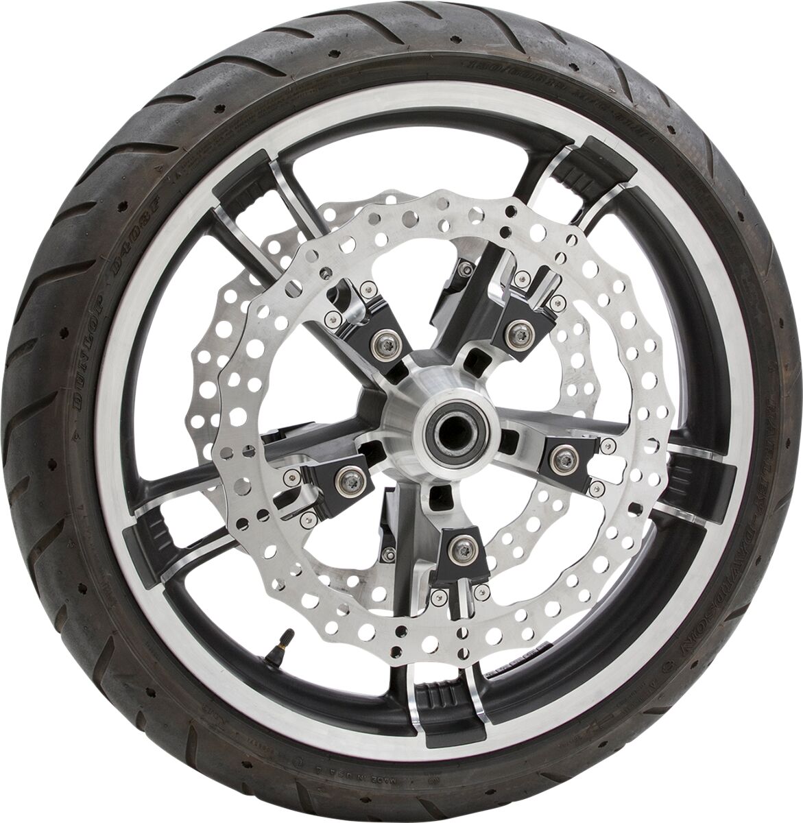 Arlen Ness 14" Jagged® Left Brake Rotor, Black - 14-23 Touring Brake Rotors Arlen Ness