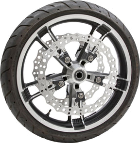 Arlen Ness 14" Jagged® Left Brake Rotor, Black - 14-23 Touring Brake Rotors Arlen Ness