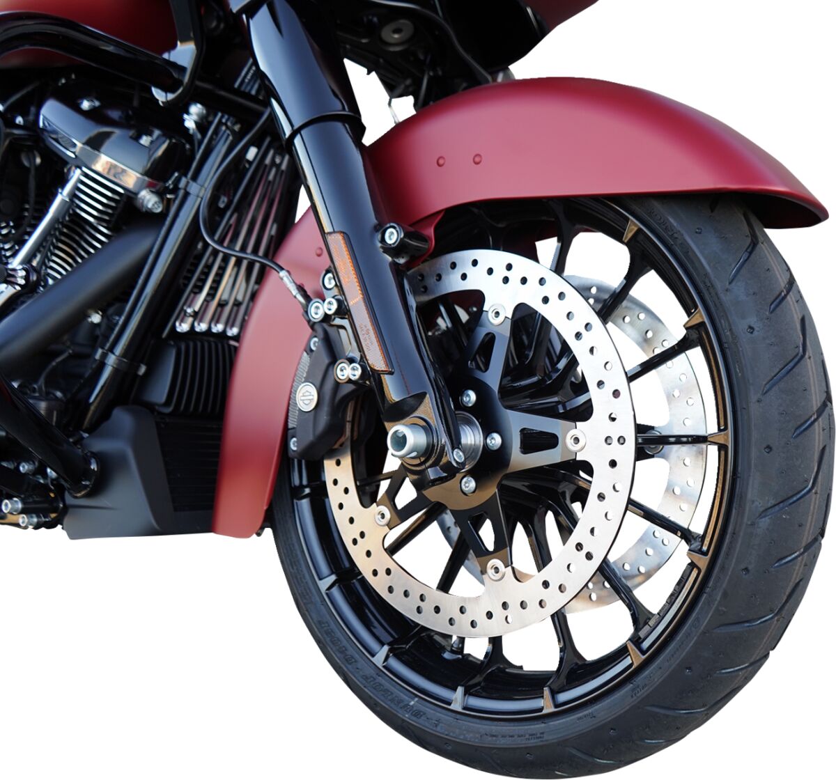 Arlen Ness 14" Right Big Brake Rotor Hub Mount, Black - 00-07 / 08+ Touring Brake Rotors Arlen Ness
