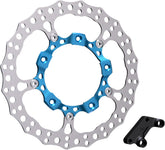 14" Left Billet Big Brake Rotors, Blue - 14-24 Touring Brake Rotors Arlen Ness