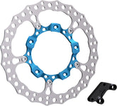 14" Right Billet Big Brake Rotors, Blue - 14-24 Touring Brake Rotors Arlen Ness
