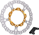 14" Right Billet Big Brake Rotors, Gold - 14-24 Touring Brake Rotors Arlen Ness