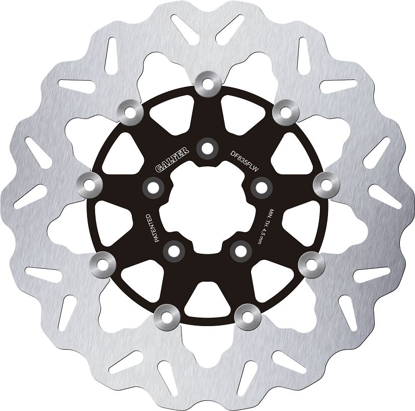 Brake Rotor Floating Wave Steel Center, Black Brake Rotors Galfer Default Title