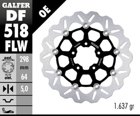 Galfer Brake Rotor Floating Wave Brake Rotors Galfer