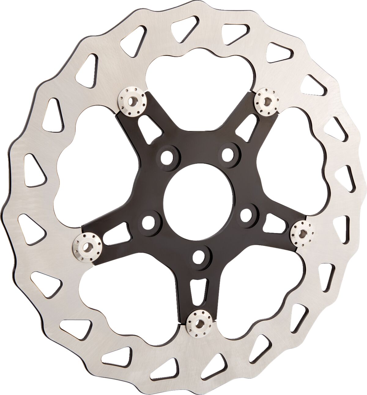 Arlen Ness 11.8" Floating Rotator II Left Brake Rotor, Black Brake Rotors Arlen Ness