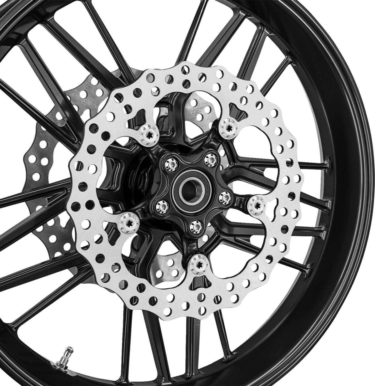 Arlen Ness 11" Spider Brake Rotor, Black Brake Rotors Arlen Ness