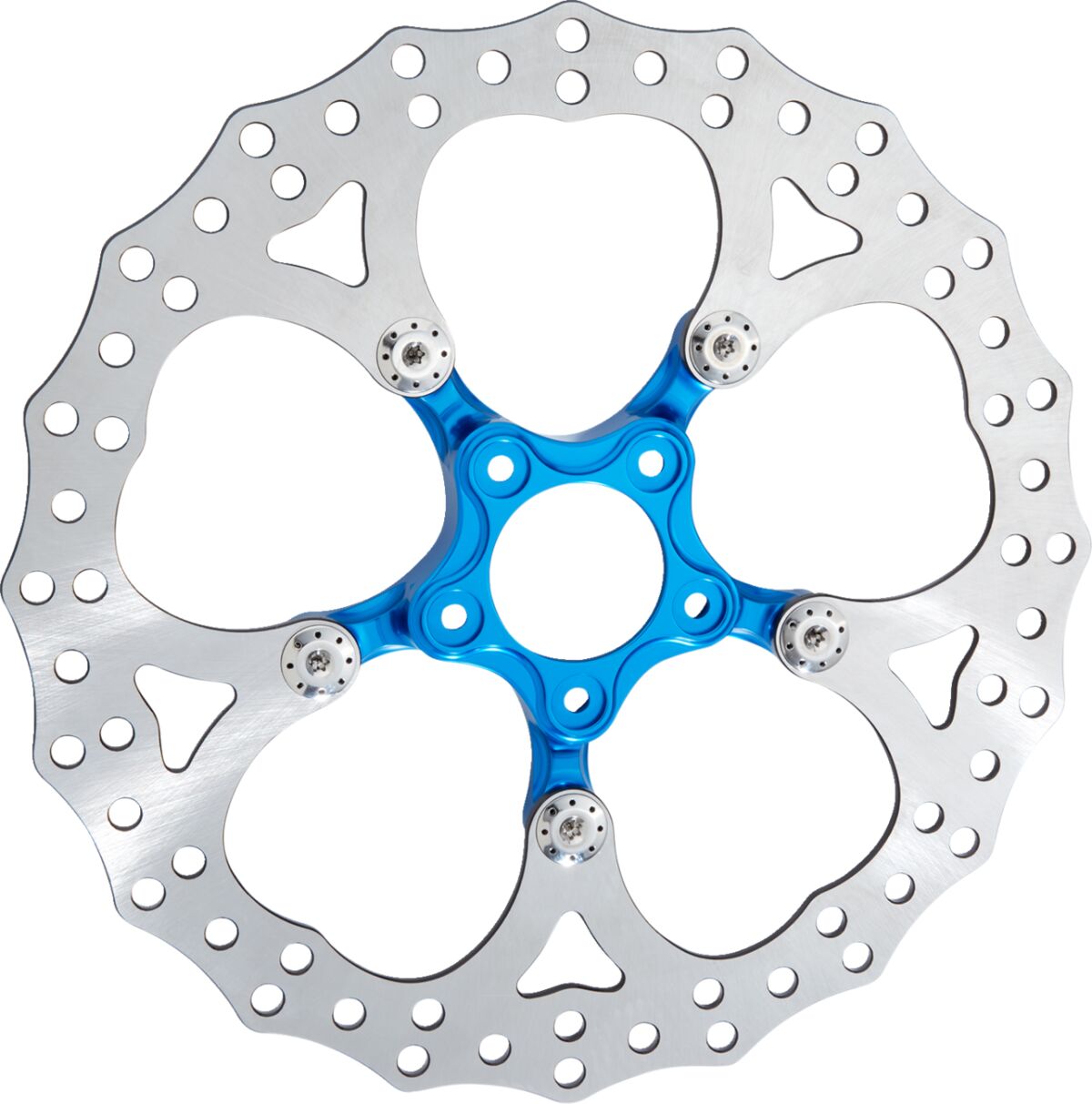 Arlen Ness 14" Spider Brake Rotor, Blue Brake Rotors Arlen Ness