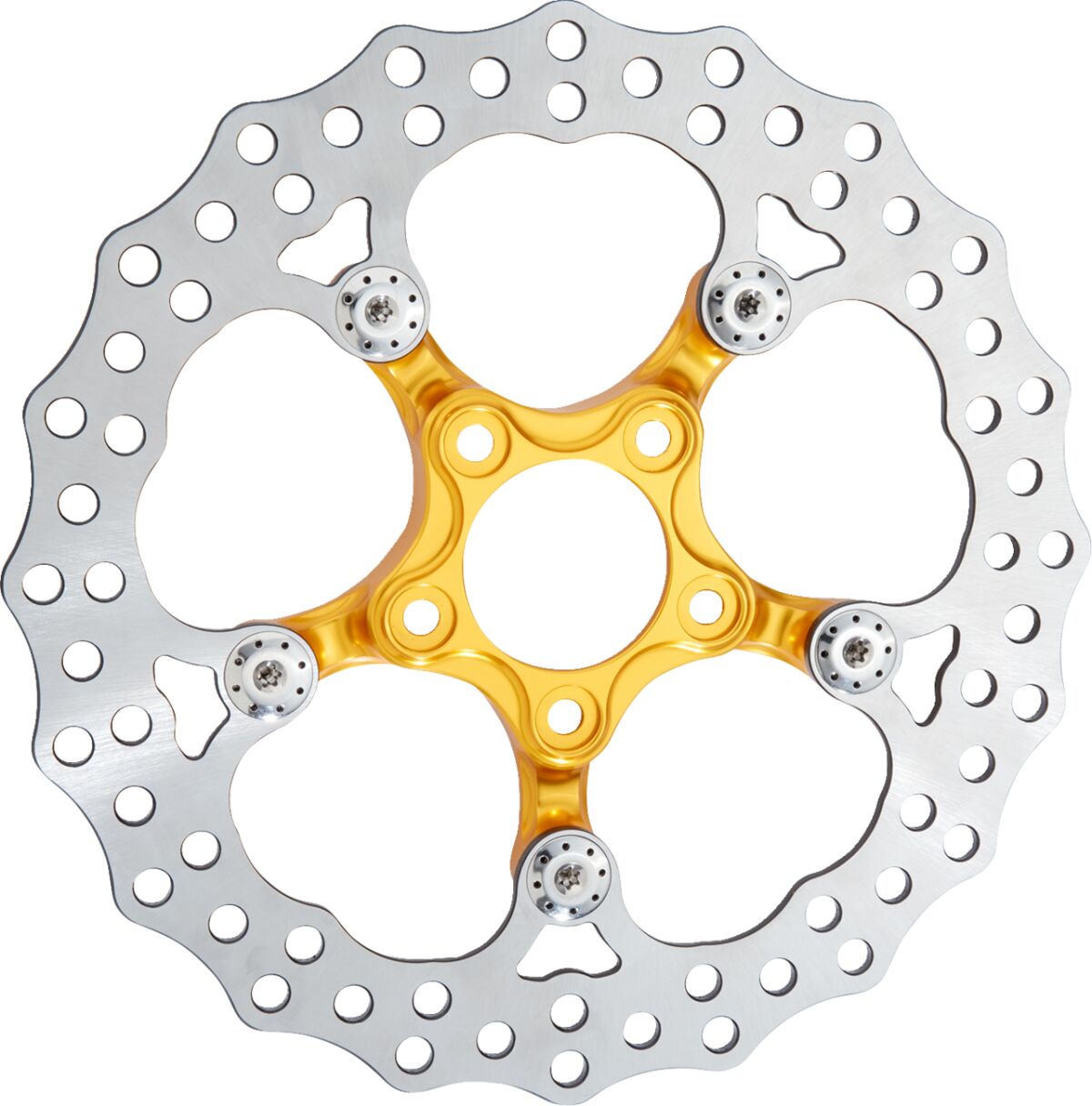Arlen Ness 11.8" Spider Rear Brake Rotor, Gold - 09+ Touring Brake Rotors Arlen Ness