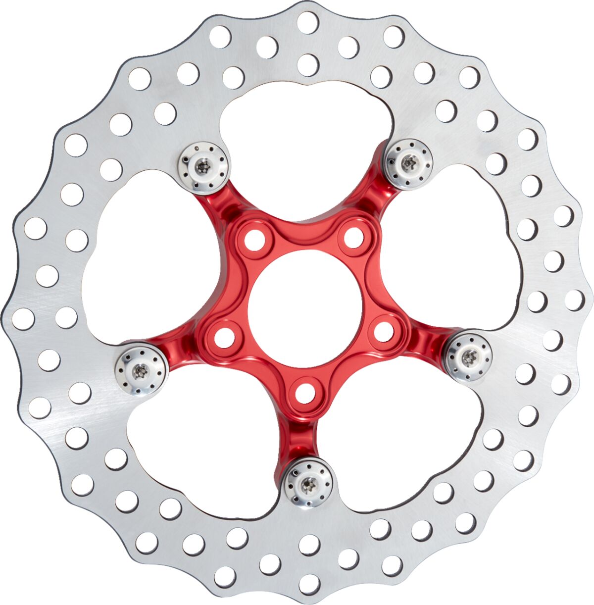 Arlen Ness 11.5" Spider Brake Rotor, Red Brake Rotors Arlen Ness