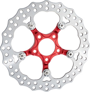 Arlen Ness 11.8" Spider Brake Rotor, Red Brake Rotors Arlen Ness
