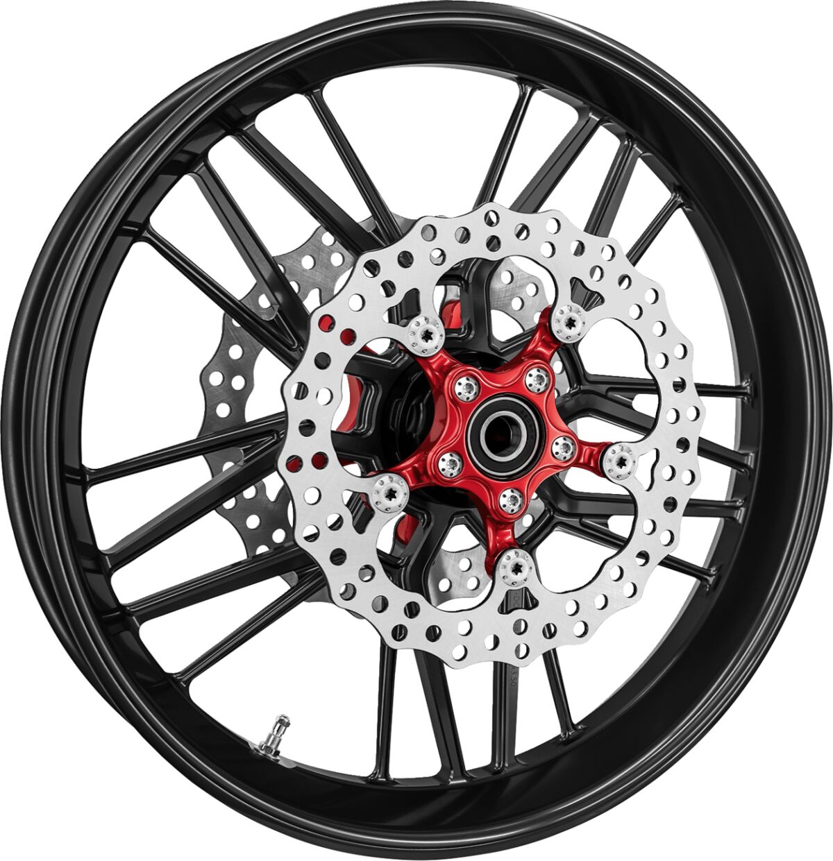 Arlen Ness 11.8" Spider Brake Rotor, Red Brake Rotors Arlen Ness