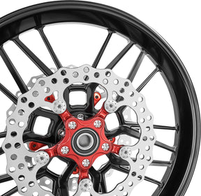 Arlen Ness 11.8" Spider Brake Rotor, Red Brake Rotors Arlen Ness