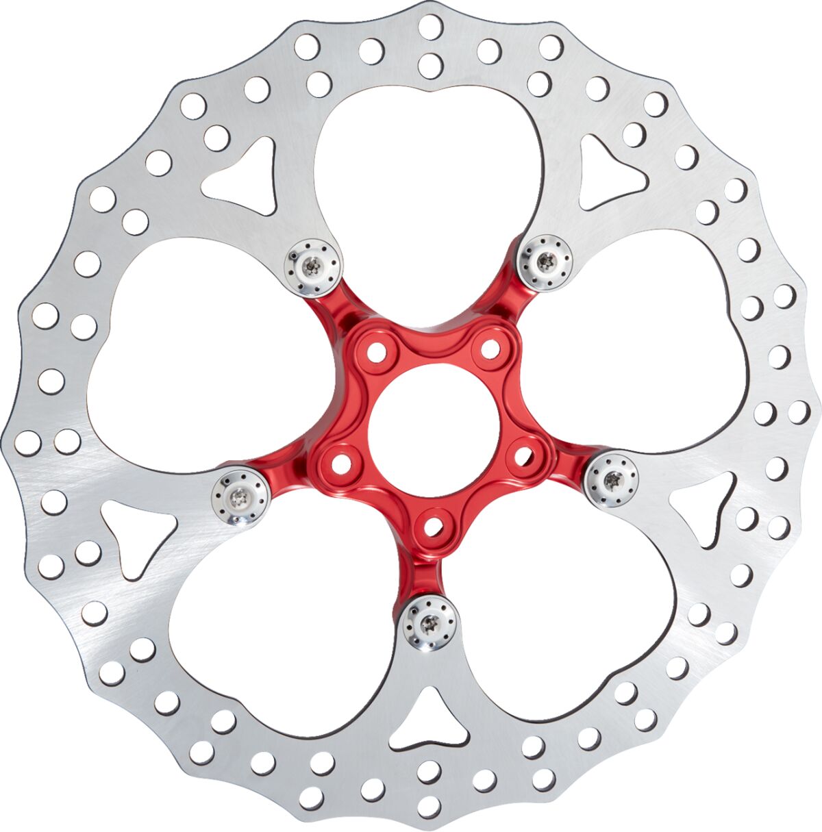 Arlen Ness 14" Spider Brake Rotor, Red Brake Rotors Arlen Ness