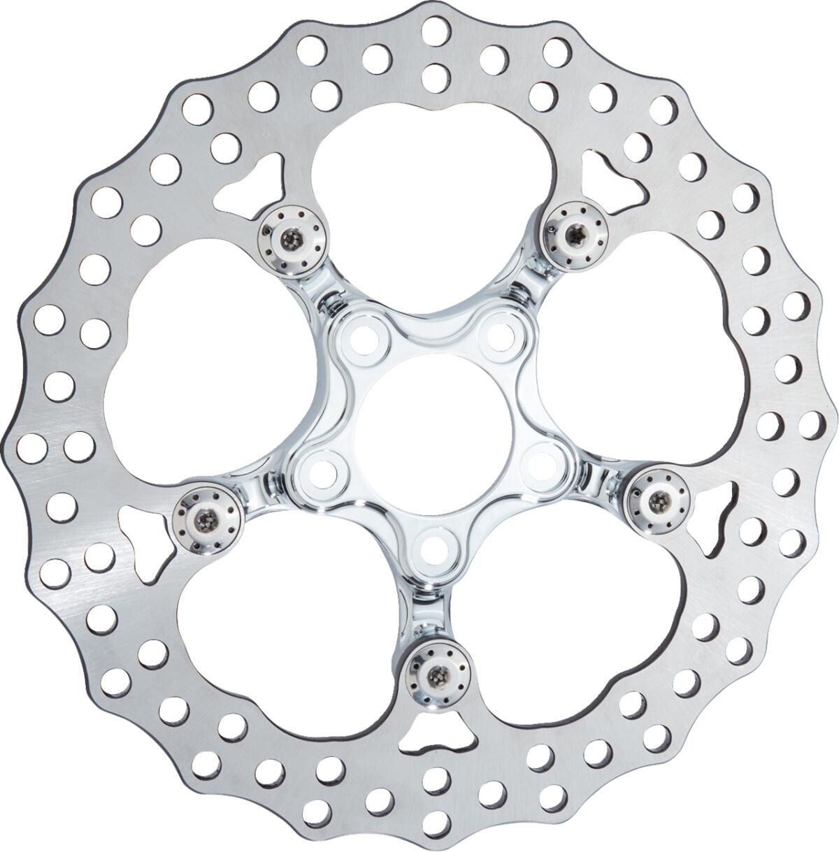 Arlen Ness 11.8" Spider Brake Rotor, Chrome Brake Rotors Arlen Ness