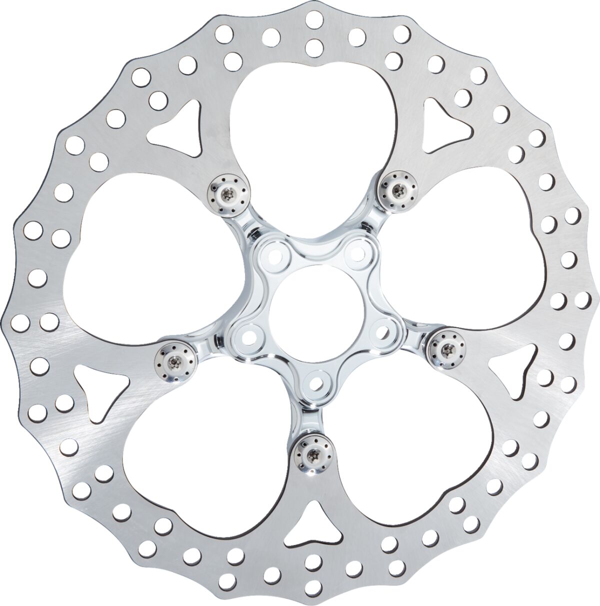 Arlen Ness 14" Spider Brake Rotor, Chrome Brake Rotors Arlen Ness