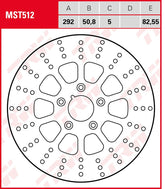 Trw Brake Rotor Fixed Round Mst BRAKE ROTORS - OFFROAD-ATV Trw