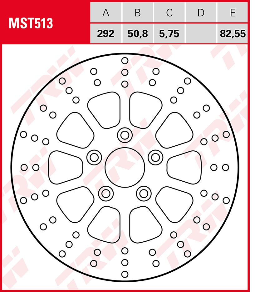 Trw Brake Rotor Fixed Round Mst BRAKE ROTORS - OFFROAD-ATV Trw