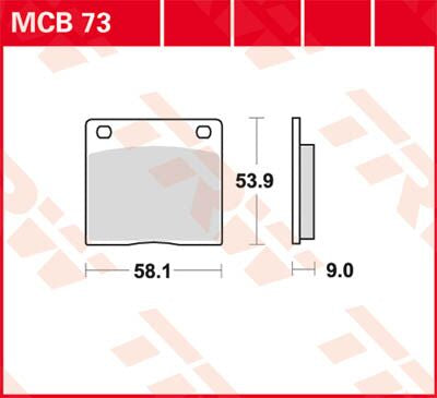 Trw Brake Pad Trw Mcb73 BRAKE PADS - ORGANIC Trw