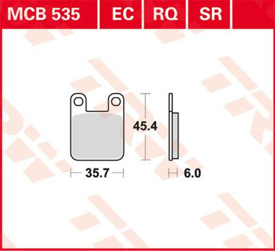 Trw Brake Pad Trw Mcb535 Rq BRAKE PADS - SINTERED METAL Trw