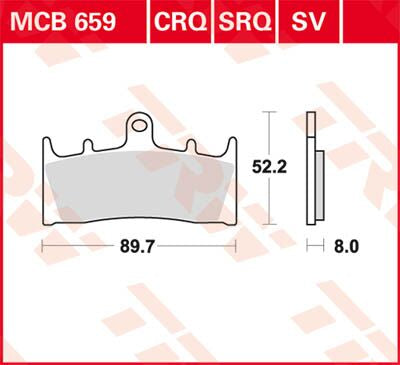 Trw Brake Pad Trw Mcb659 Sv BRAKE PADS - SINTERED METAL Trw