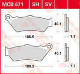 Trw Brake Pad Trw Mcb671 Sv BRAKE PADS - SINTERED METAL Trw