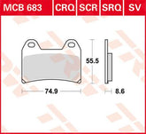 Trw Brake Pad Trw Mcb683 Sv BRAKE PADS - SINTERED METAL Trw