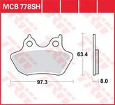 Trw Brake Pad Sh Sinter Performance Street & Road Tracks Sintered Metal Brake Pads Trw