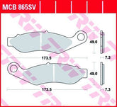 Trw Brake Pad Sv Sinter Performance Street Sintered Metal Brake Pads Trw