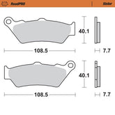 Moto Master Brake Pad Sinter Rear BRAKE PADS - SINTERED METAL Moto Master