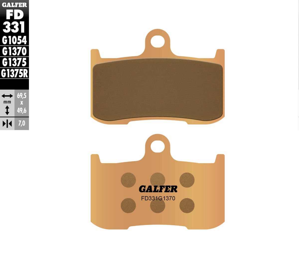 Galfer Brake Pad Sintered BRAKE PADS - SINTERED METAL Galfer