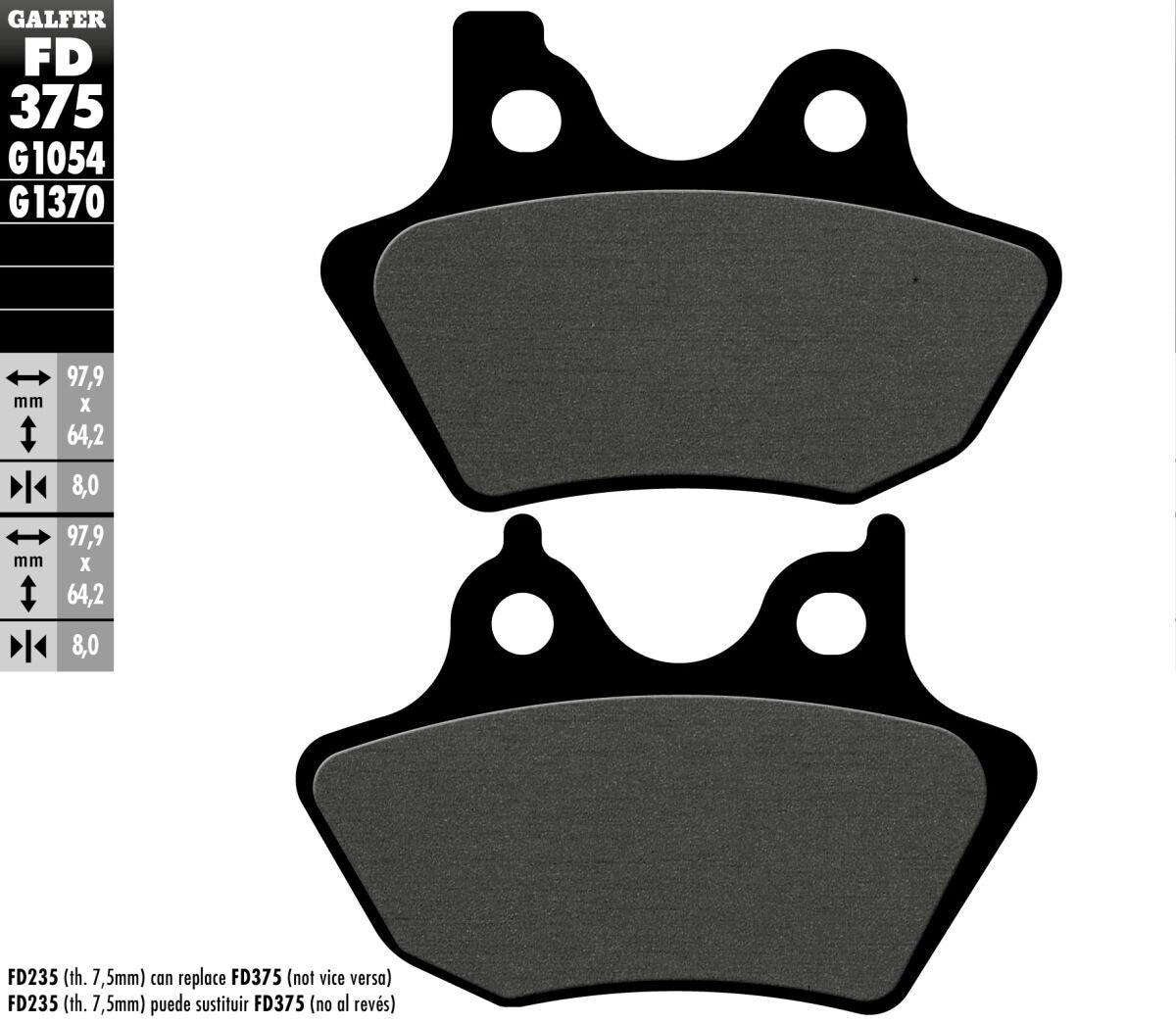 Galfer Brake Pad Semi Metal Sintered Metal Brake Pads Galfer