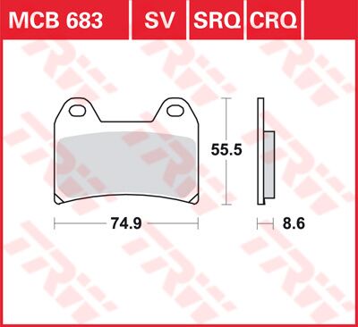 Trw Brake Pad Trw Mcb683 BRAKE PADS - CERAMIC Trw