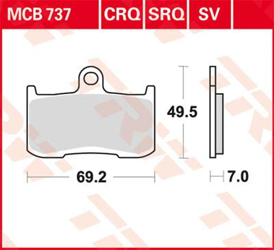 Trw Brake Pad Trw Mcb737 BRAKE PADS - CERAMIC Trw