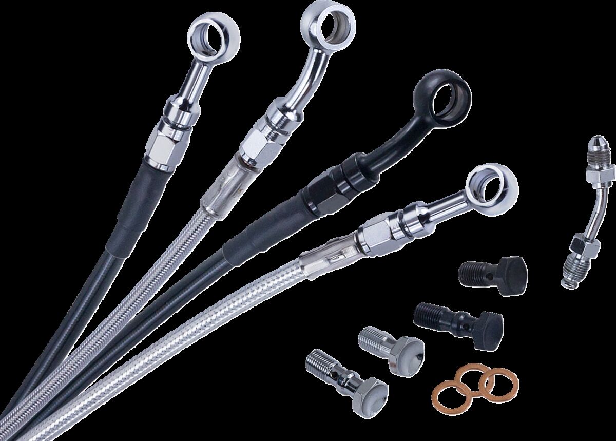 Barnett Brake Line Upper Black +6 Brake Lines Hoses Rubber Plast Barnett