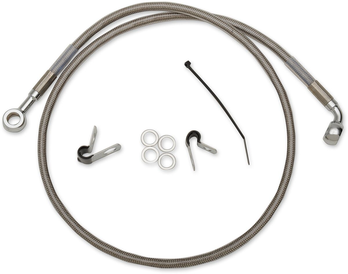 Drag Specialties Brakeline Fr 04 10 Xl883 BRAKE LINES-HOSES-STAINLESS ST Drag Specialties