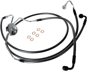 Magnum Shielding Brake Line Front Lower Dual Disc Abs Designer Chrome Black Brake Lines Hoses Stainless Magnum Shielding