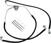 Drag Specialties Front Brake Line Black Vinyl Coated Stainless Steel Brake Lines Hoses Stainless Drag Specialties