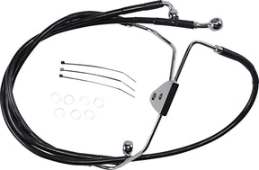 Drag Specialties Line Brk Fr 08 13 Flt Bl+8 BRAKE LINES-HOSES-STAINLESS ST Drag Specialties