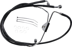 Drag Specialties Line Brk Fr 08 13 Flt Bl+8 BRAKE LINES-HOSES-STAINLESS ST Drag Specialties