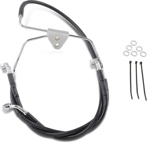 Drag Specialties Line Brk Ft Flh 96 07 Bk BRAKE LINES-HOSES-STAINLESS ST Drag Specialties