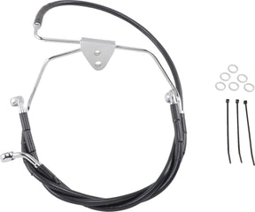 Drag Specialties Line Brk Ft Flh 96 07 Bk+2 BRAKE LINES-HOSES-STAINLESS ST Drag Specialties