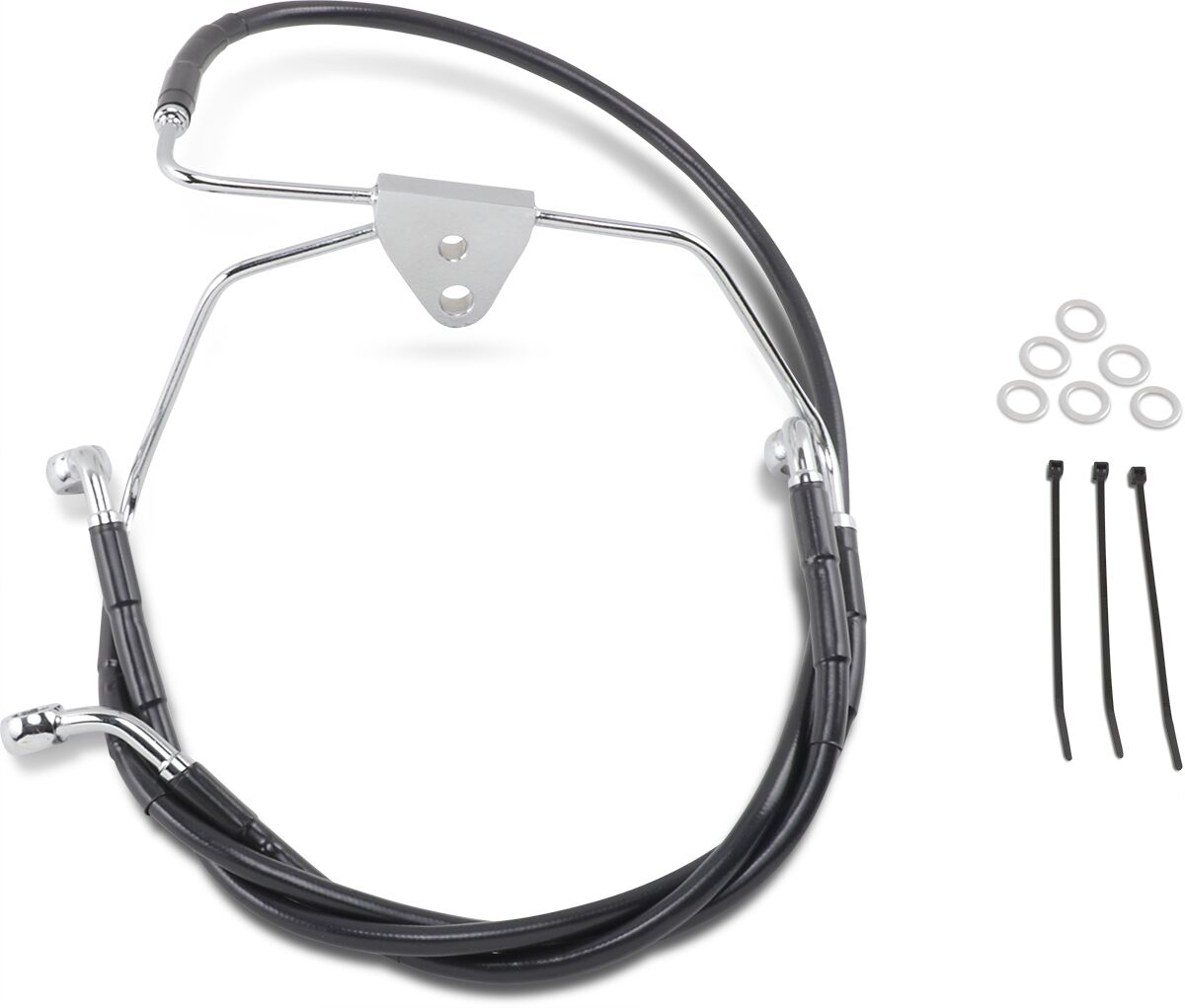 Drag Specialties Line Brk Ft Flh 96 07 Bk+2 BRAKE LINES-HOSES-STAINLESS ST Drag Specialties