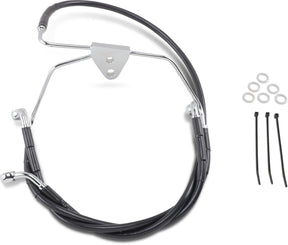 Drag Specialties Line Brk Ft Flh 96 07 Bk+2 BRAKE LINES-HOSES-STAINLESS ST Drag Specialties