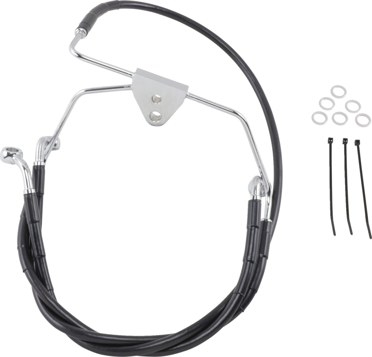 Drag Specialties Line Brk Ft Flh 96 07 Bk+4 BRAKE LINES-HOSES-STAINLESS ST Drag Specialties