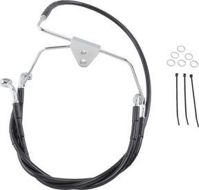 Drag Specialties Line Brk Ft Flh 96 07 Bk+4 BRAKE LINES-HOSES-STAINLESS ST Drag Specialties