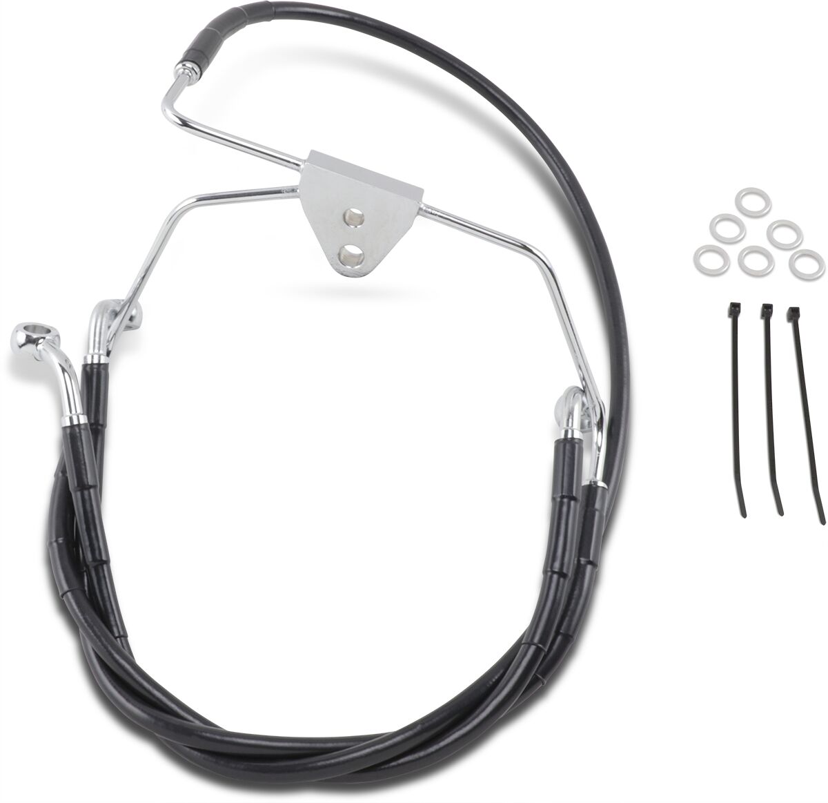 Drag Specialties Line Brk Ft Flh 96 07 Bk+4 BRAKE LINES-HOSES-STAINLESS ST Drag Specialties