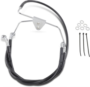 Drag Specialties Line Brk Ft Flh 96 07 Bk+4 BRAKE LINES-HOSES-STAINLESS ST Drag Specialties