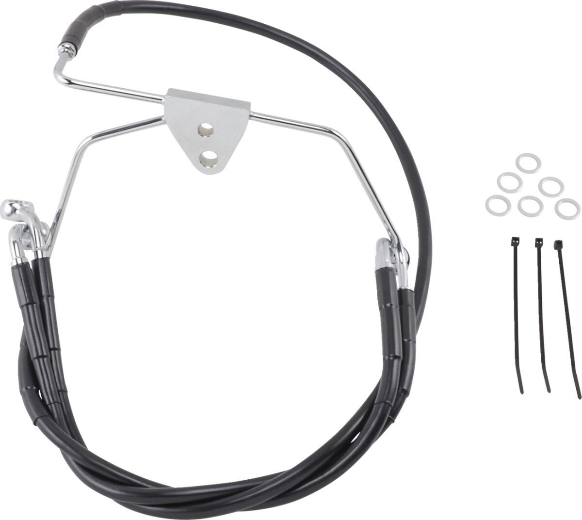 Drag Specialties Line Brk Ft Flh 96 07 Bk+6 BRAKE LINES-HOSES-STAINLESS ST Drag Specialties